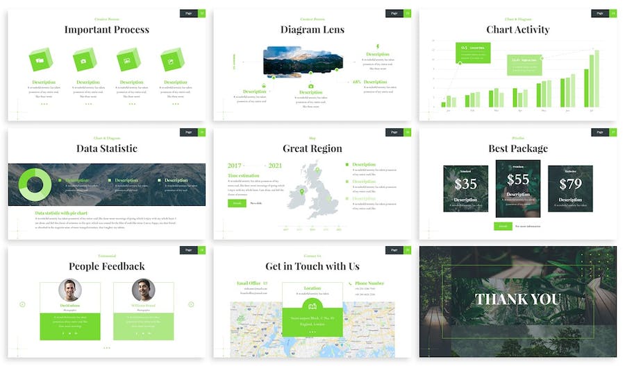 摄影作品展示投资组合PPT模板 - 顶尖PPT