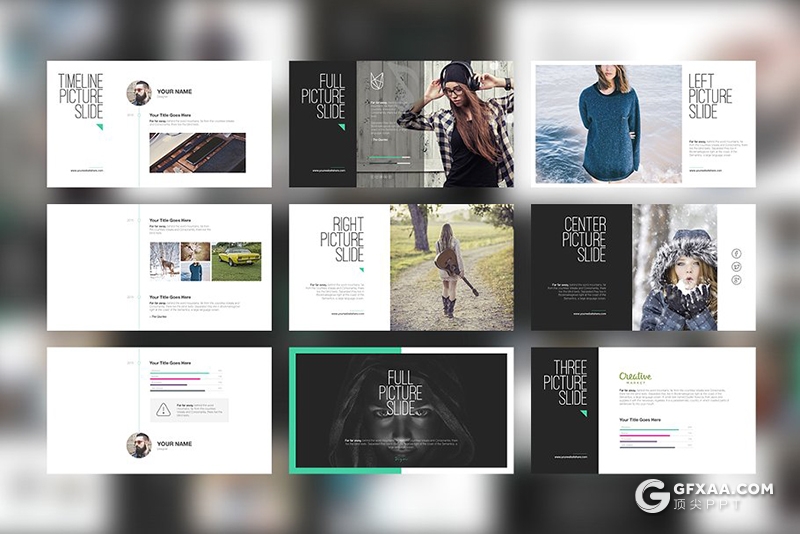 50多页简约文艺风格国外高端keynote模板 - 顶尖PPT