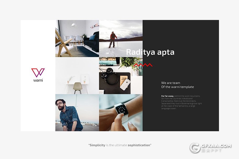 50多页极简风格摄影图片展示国外keynote模板 - 顶尖PPT