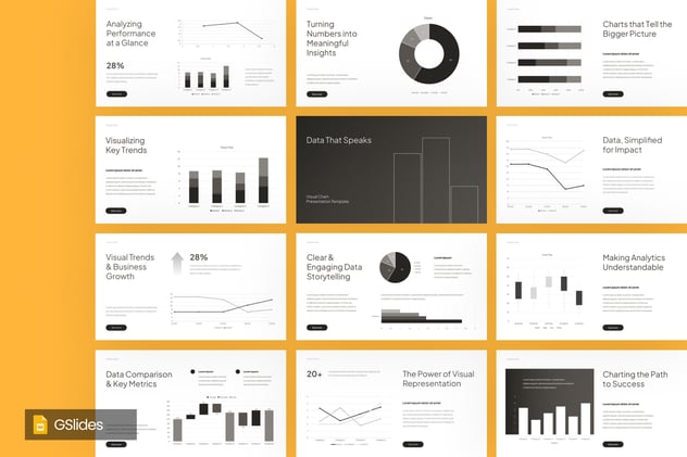 可视化图表数据展示分析PPT模板 - 顶尖PPT
