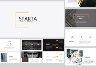 101页欧美极简风格商务工作汇报时尚文艺多用途keynote模板 - 顶尖PPT