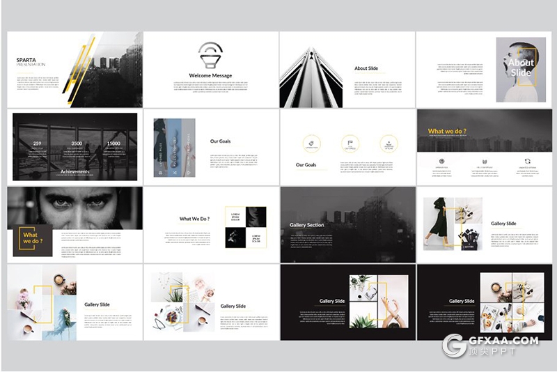 101页欧美极简风格商务工作汇报时尚文艺多用途keynote模板 - 顶尖PPT