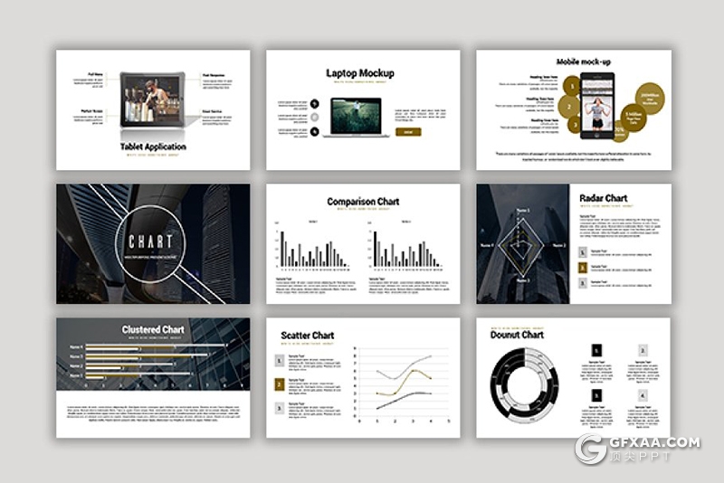 76页国外极简风格摄影图片展示团队介绍PPT模板 - 顶尖PPT