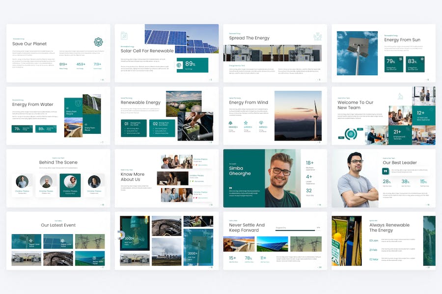 太阳能风力发电能源介绍宣传PPT模板 - 顶尖PPT