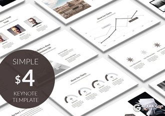 24页简约风格国外团队介绍能力展示keynote模板 - 顶尖PPT