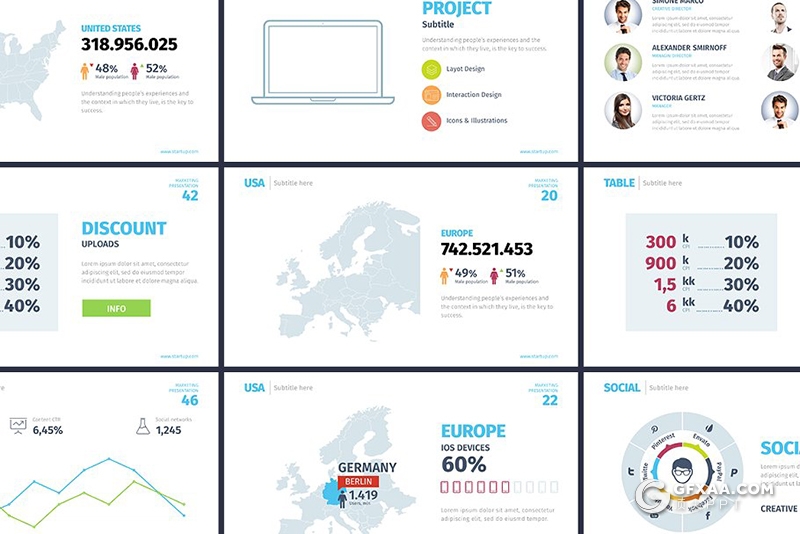 93页创意商务图形工作汇报数据分析多用途keynote模板 16:9 4:3两种尺寸 - 顶尖PPT