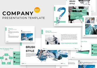 140页扁平化国外商务通用PPT模板数据分析工作汇报企业介绍ppt模板 - 顶尖PPT