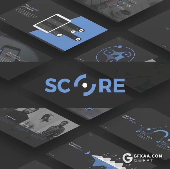 110页黑蓝搭配企业发展史介绍团队项目展示商务keynote模板 - 顶尖PPT