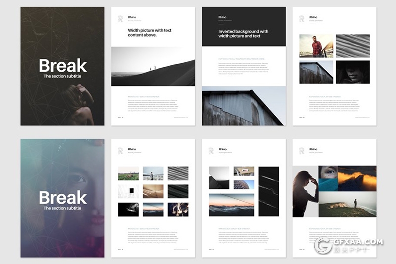 60多页A4打印尺寸国外简约文艺商务多用途keynote画册模板 - 顶尖PPT