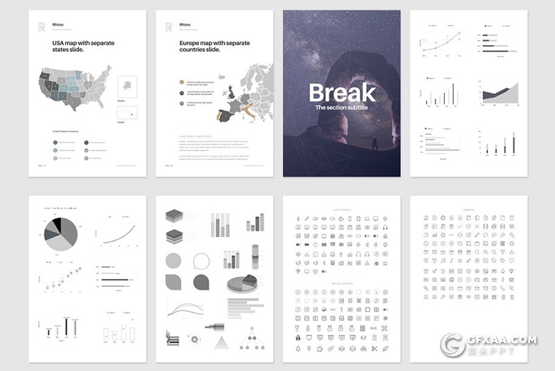 60多页A4打印尺寸国外简约文艺商务多用途keynote画册模板 - 顶尖PPT
