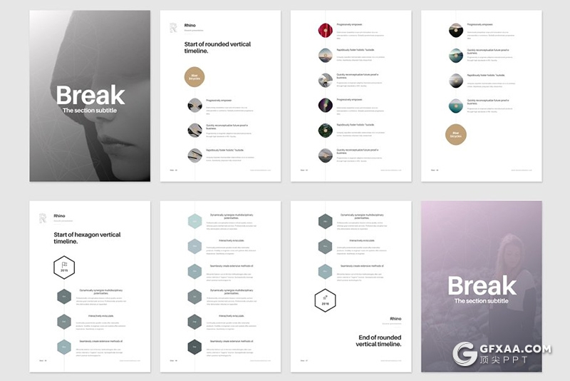 60多页A4打印尺寸国外简约文艺商务多用途keynote画册模板 - 顶尖PPT