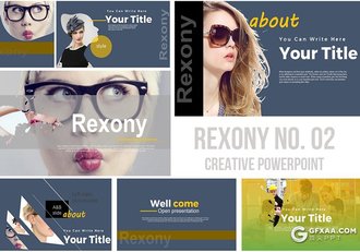 55页时尚杂志模特明星摄影写真图片展示PPT模板 - 顶尖PPT