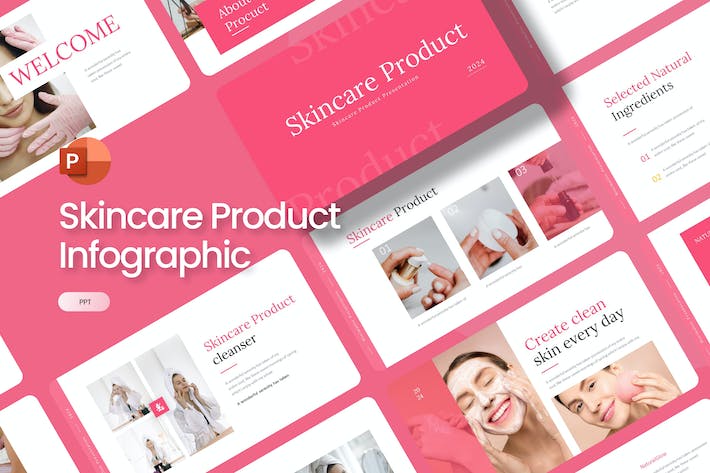 护肤化妆品产品PPT模板 - 顶尖PPT