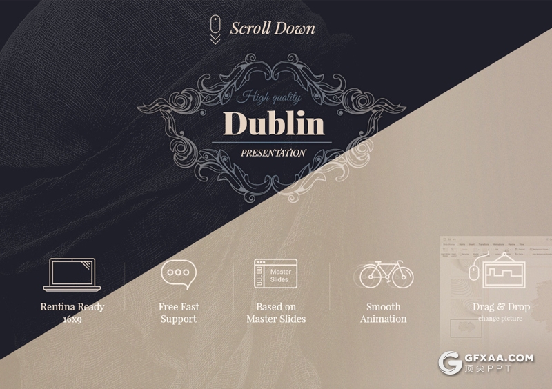 105页黑金两种底色国外高端大气创意商务通用keynote模板 - 顶尖PPT