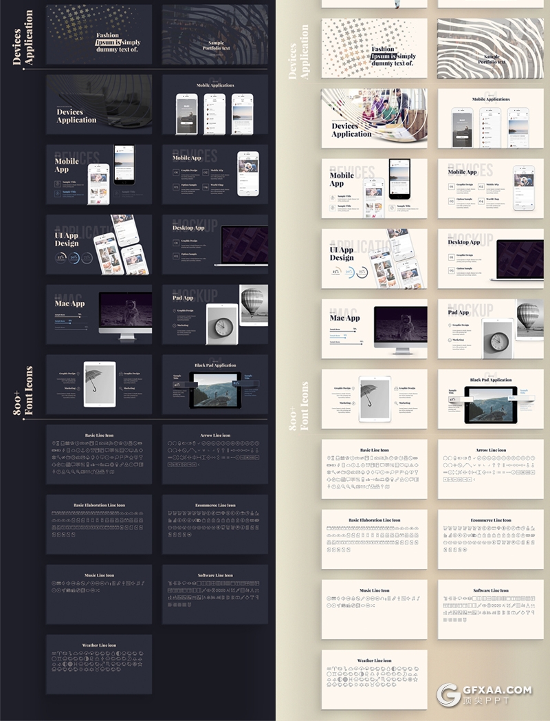 105页黑金两种底色国外高端大气创意商务通用keynote模板 - 顶尖PPT