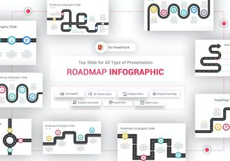 路线图信息图形PPT模板 - 顶尖PPT