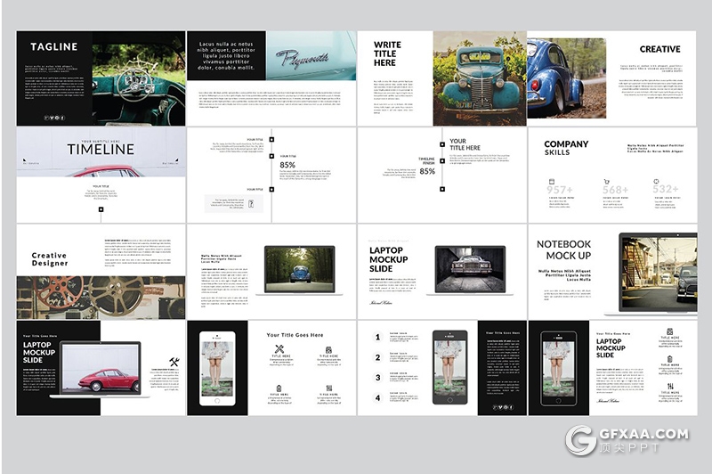 95页简约文艺风格旅游摄影美图展示工作汇报企业介绍通用keynote模板 - 顶尖PPT