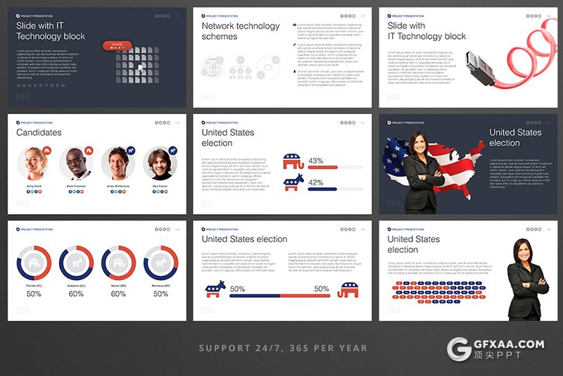 341页国外商务PPT模板合集创意图形世界各国地图icon图标 - 顶尖PPT