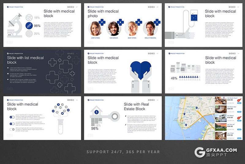 341页国外商务PPT模板合集创意图形世界各国地图icon图标 - 顶尖PPT