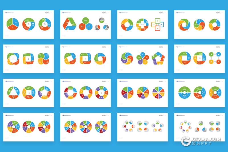 76页可编辑创意圆形金字塔商务逻辑图形PPT模板 - 顶尖PPT