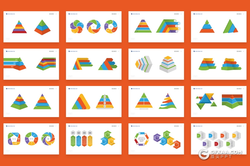 76页可编辑创意圆形金字塔商务逻辑图形PPT模板 - 顶尖PPT