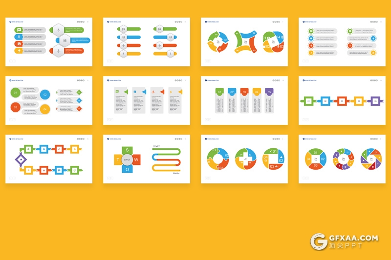 76页可编辑创意圆形金字塔商务逻辑图形PPT模板 - 顶尖PPT