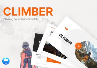 登山者户外运动主题演讲keynote模板 - 顶尖PPT