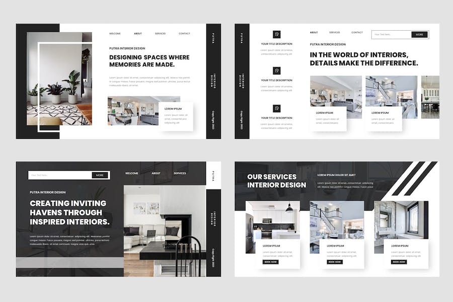 室内设计装修方案展示讲述Keynote模板 - 顶尖PPT