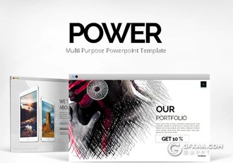 103页扁平化简约商务数据分析统计企业介绍通用PPT模板 23种主题配色 - 顶尖PPT