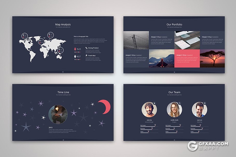 85页扁平化商务工作总结求职简历能力展示keynote模板 - 顶尖PPT