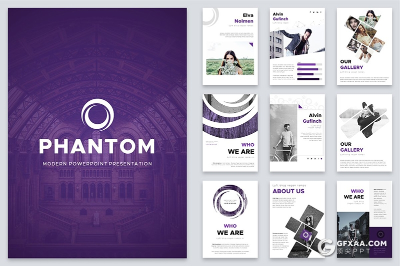 100页A4尺寸创意时尚杂志摄影模特展示企业介绍PPT画册模板 - 顶尖PPT