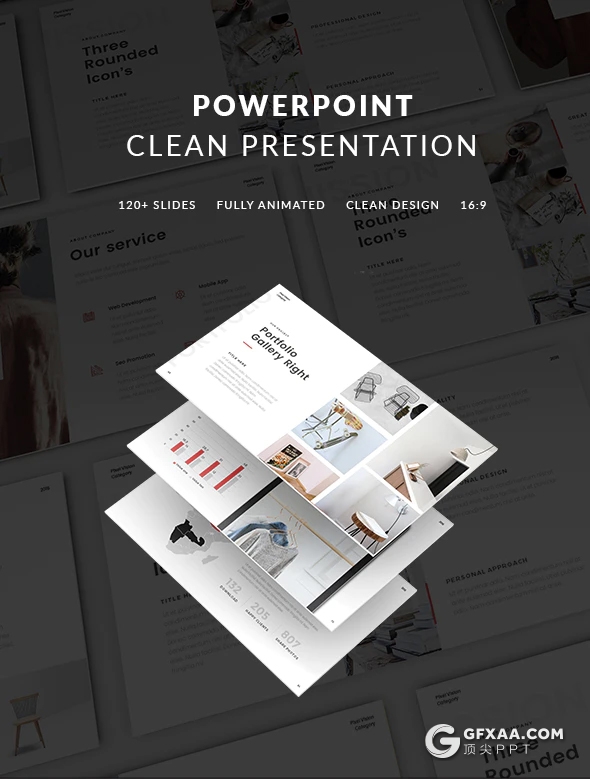 121国外简约时尚ppt模板企业介绍工作汇报总结ppt模板 - 顶尖PPT