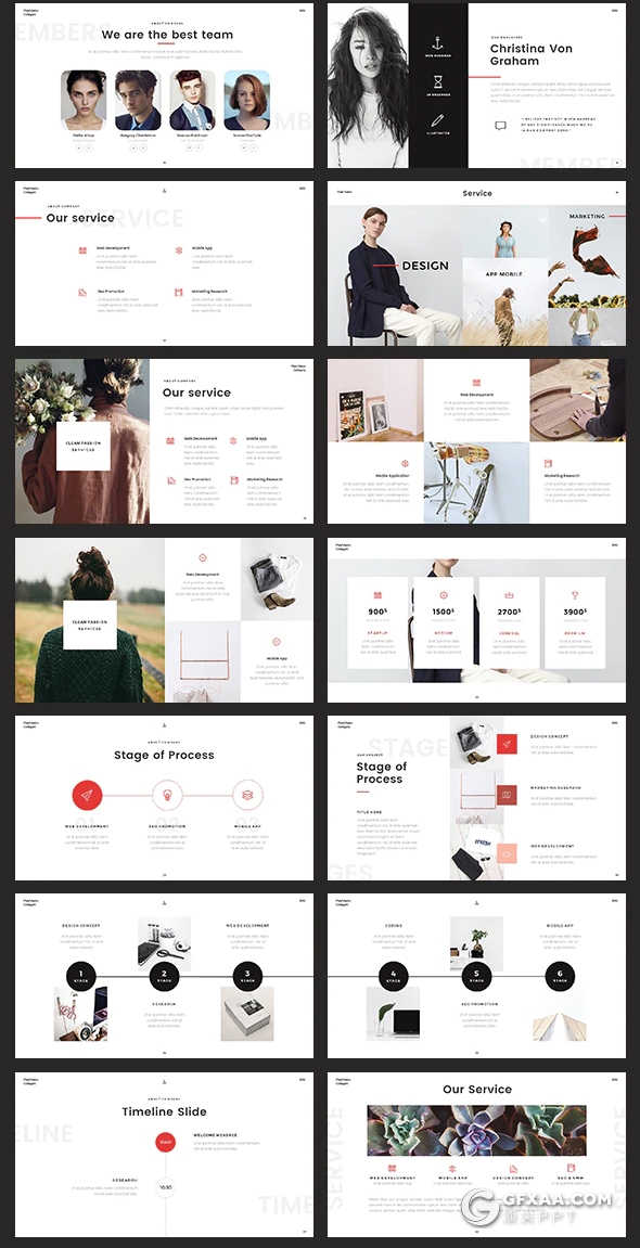 121国外简约时尚ppt模板企业介绍工作汇报总结ppt模板 - 顶尖PPT