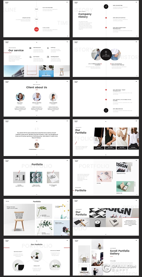 121国外简约时尚ppt模板企业介绍工作汇报总结ppt模板 - 顶尖PPT