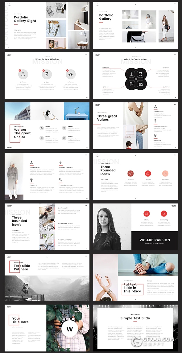 121国外简约时尚ppt模板企业介绍工作汇报总结ppt模板 - 顶尖PPT