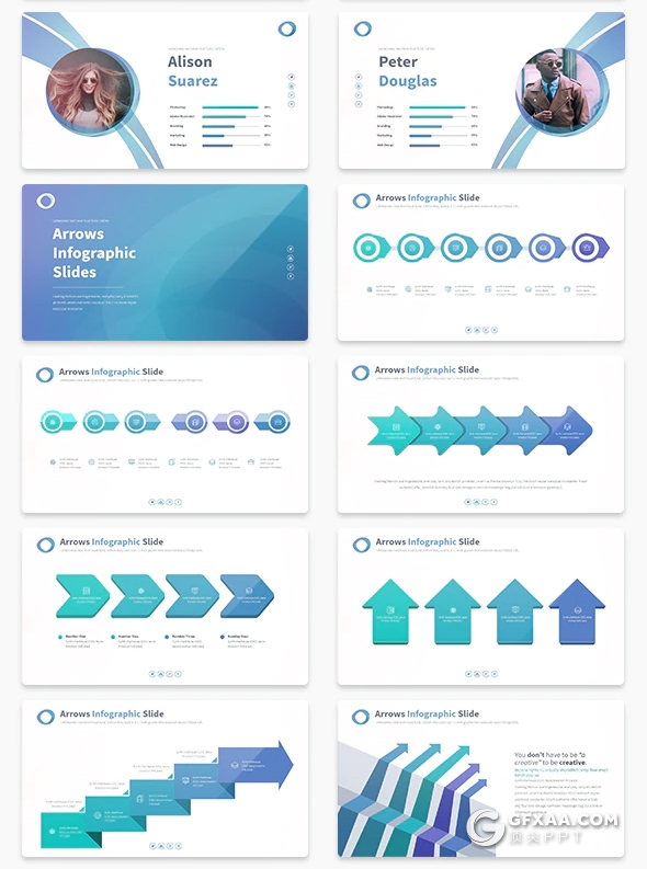 171页高端商务ppt模板国外高端图形设计商务数据分析总结PPT模板 11种主题配色 - 顶尖PPT