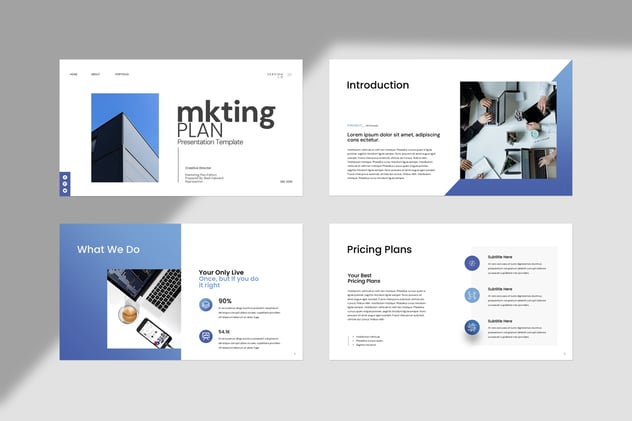 简约商务营销计划主题keynote模板 - 顶尖PPT