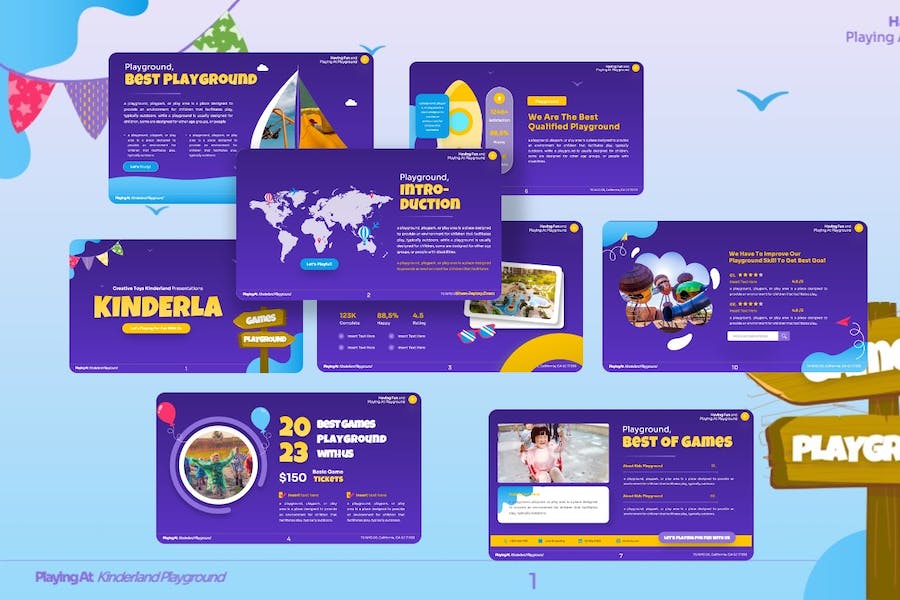 儿童教育玩具讲述展示方案Keynote模板 - 顶尖PPT