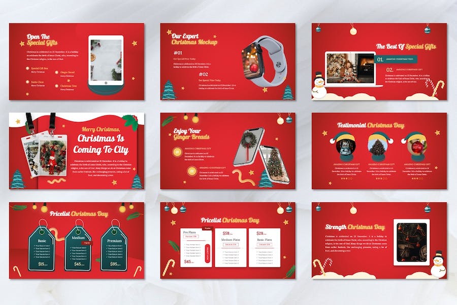 圣诞快乐PPT国外圣诞节PPT模板 - 顶尖PPT