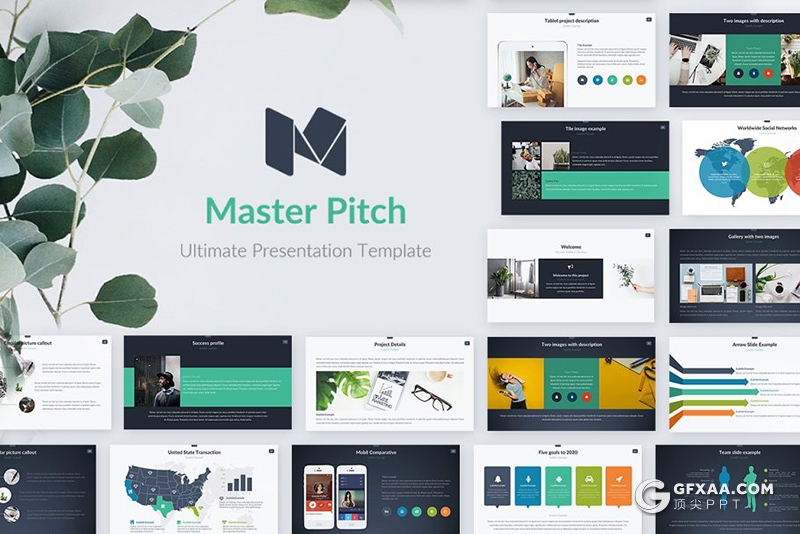 69页国外商务风格企业介绍工作汇报总结keynote模板 - 顶尖PPT