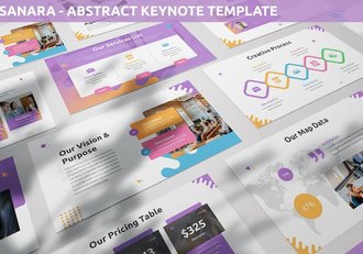 创意抽象艺术设计展示Keynote模板 - 顶尖PPT