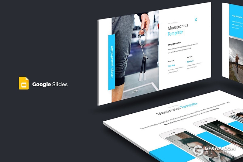 30页扁平化商务风格工作汇报总结通用Google slides模板 5种主题配色 - 顶尖PPT