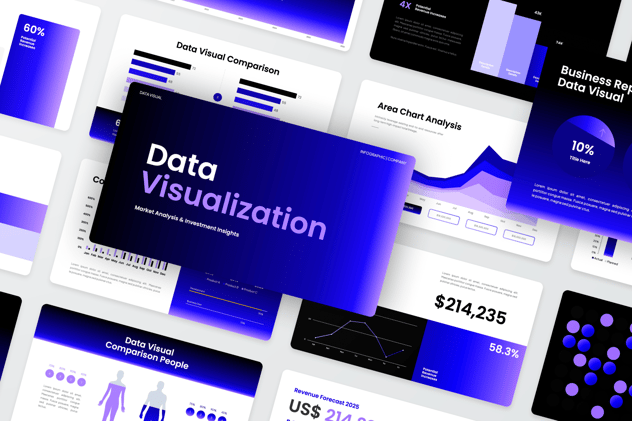 可视化数据展示视觉动画演示PPT模板 - 顶尖PPT