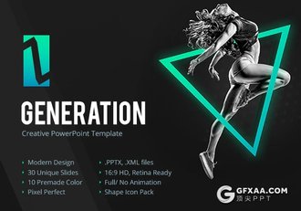 33页动画黑底渐变色数据分析统计市场调研分析通用PPT模板 10种主题配色 - 顶尖PPT