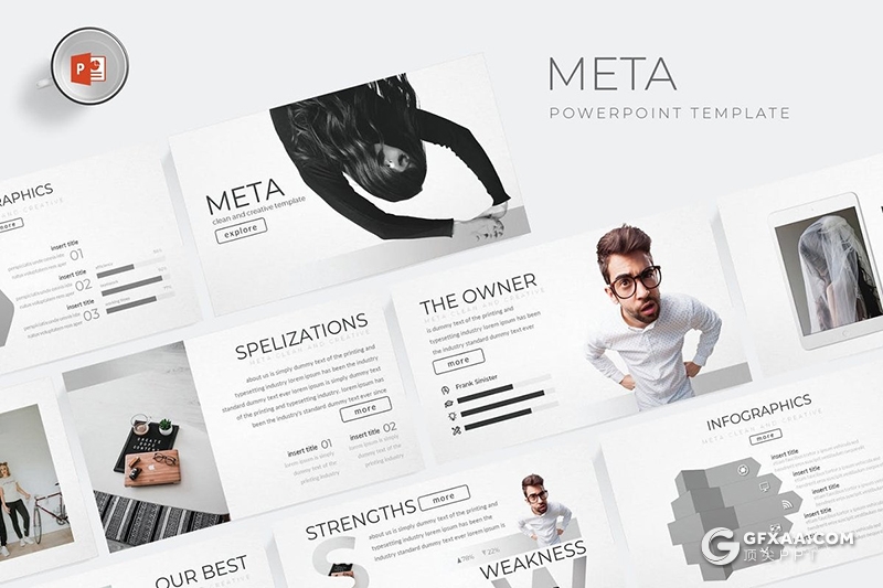 30页简约时尚风格商务工作汇报多用途PPT模板 5种主题配色 - 顶尖PPT