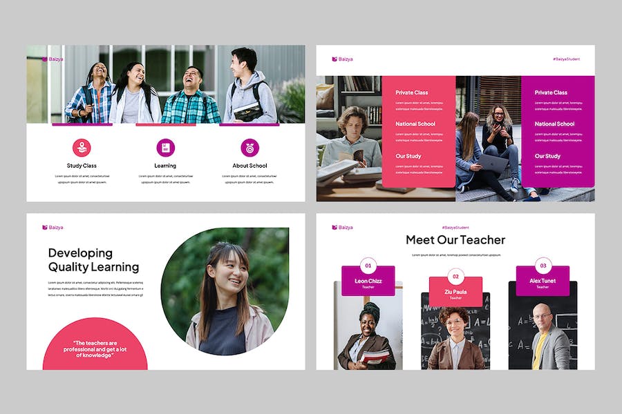 教育课程教学设计大纲讲述知识展示PPT模板 - 顶尖PPT