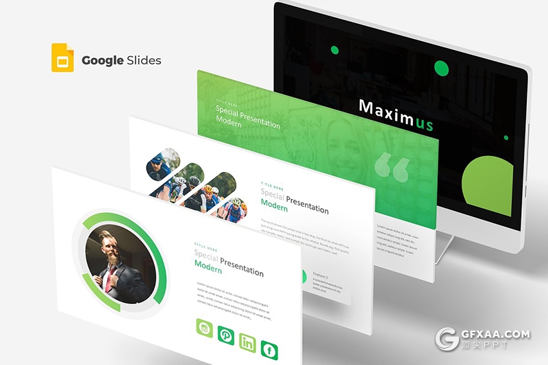 30页高端商务企业团队介绍工作汇报商务图形Google slides模板 5种主题配色 - 顶尖PPT