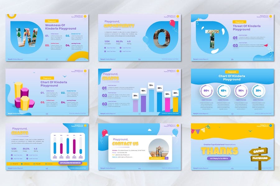 儿童教育玩具讲述展示方案Keynote模板 - 顶尖PPT