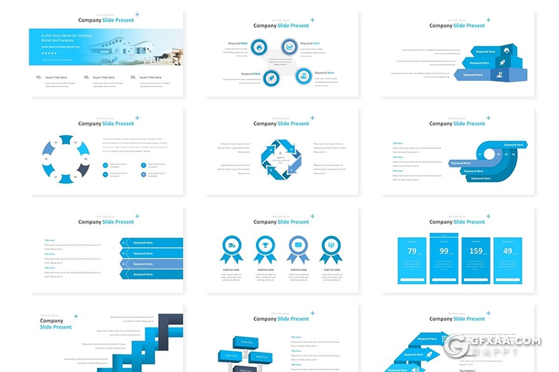 30页旅游行业旅游度假海滩冲浪调研分析Google slides模板 5种主题配色 - 顶尖PPT