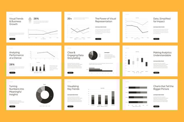 可视化图表数据展示分析PPT模板 - 顶尖PPT